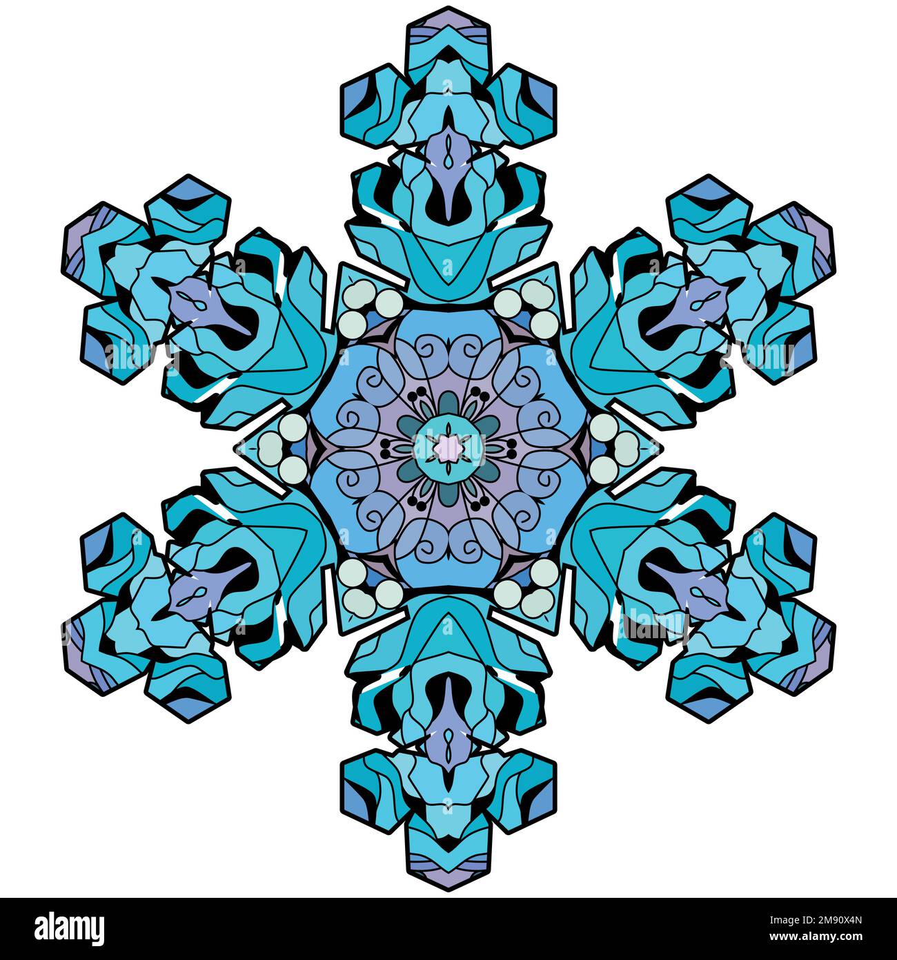 Snowflake winter icon silhouette on white background Stock Vector Image ...
