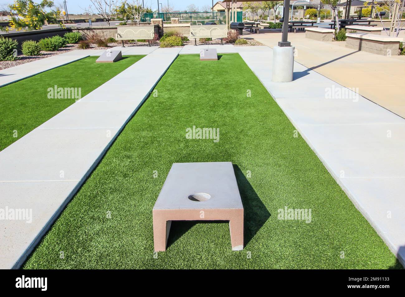 Cornhole boards hi-res stock photography and images - Alamy
