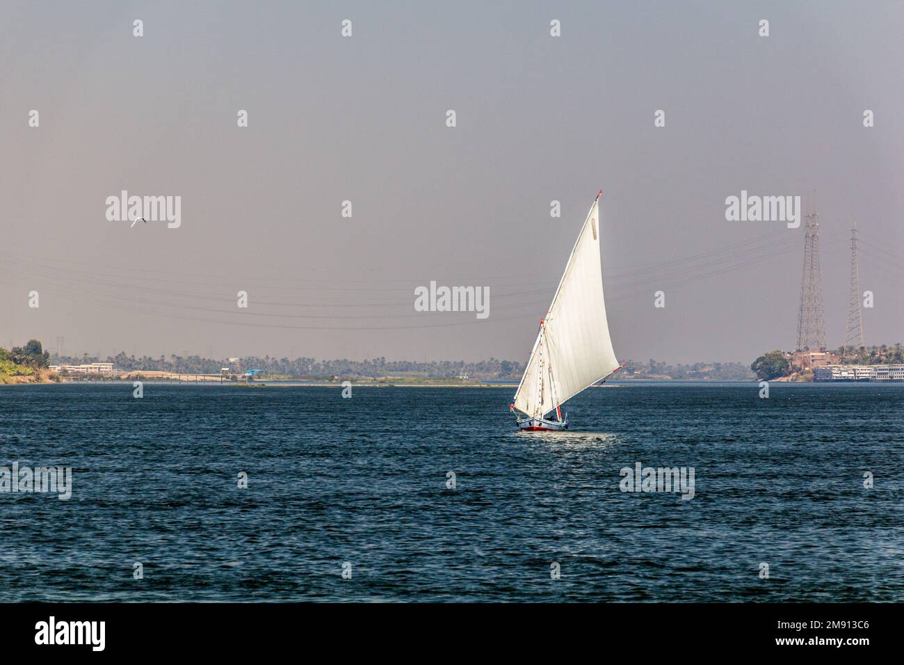 Felucca sail boat at the river Nile in Luxor, Egypt Stock Photo - Alamy