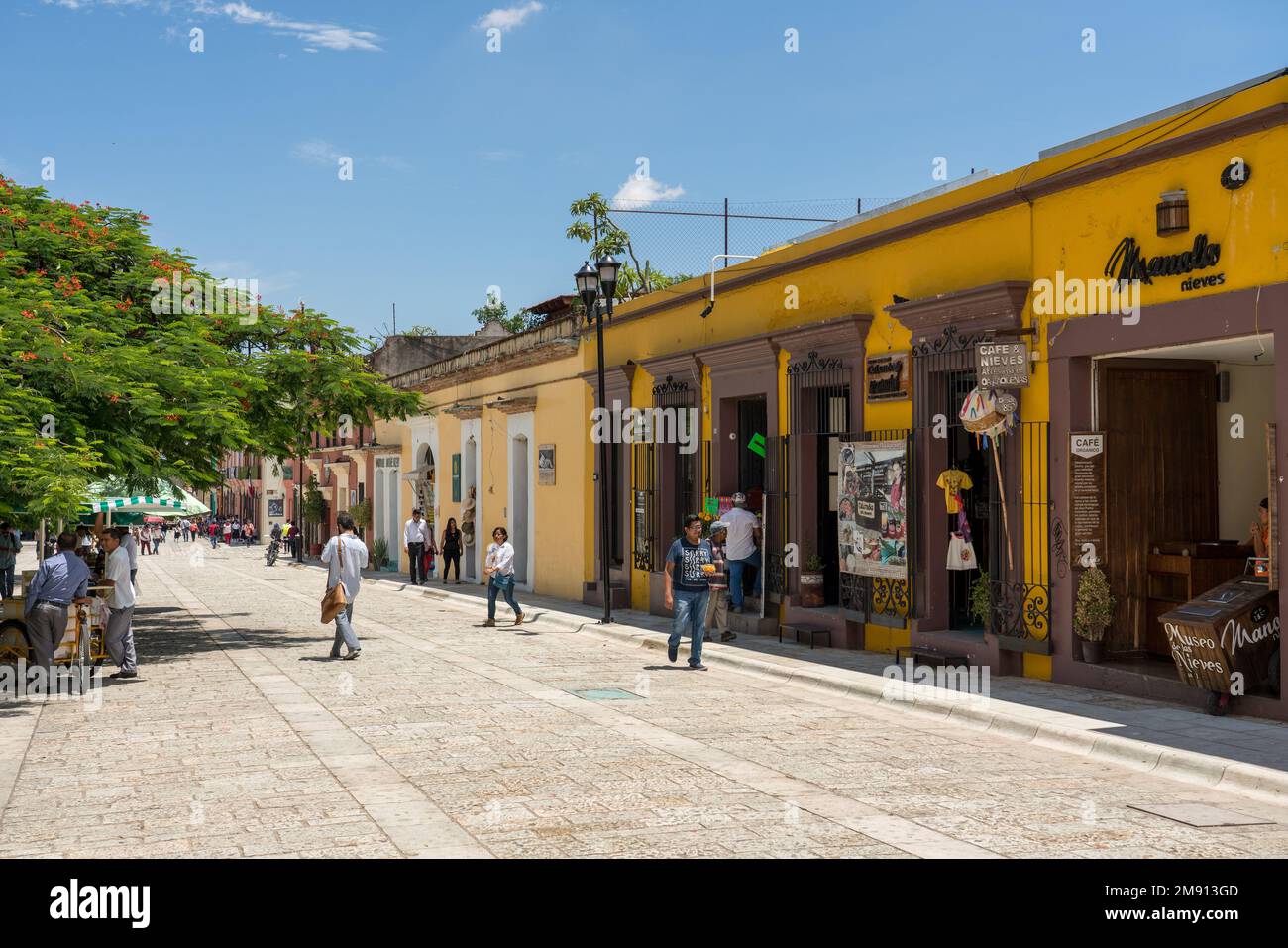 Historic Spanish colonialera buildings along the Macedonio Alcala