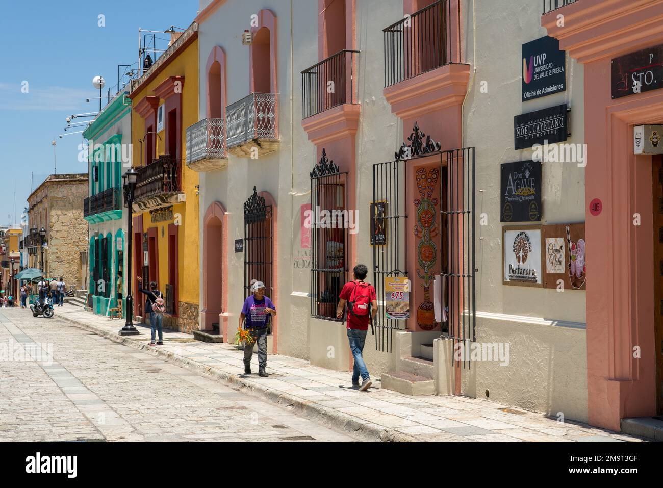Historic Spanish colonialera buildings along the Macedonio Alcala