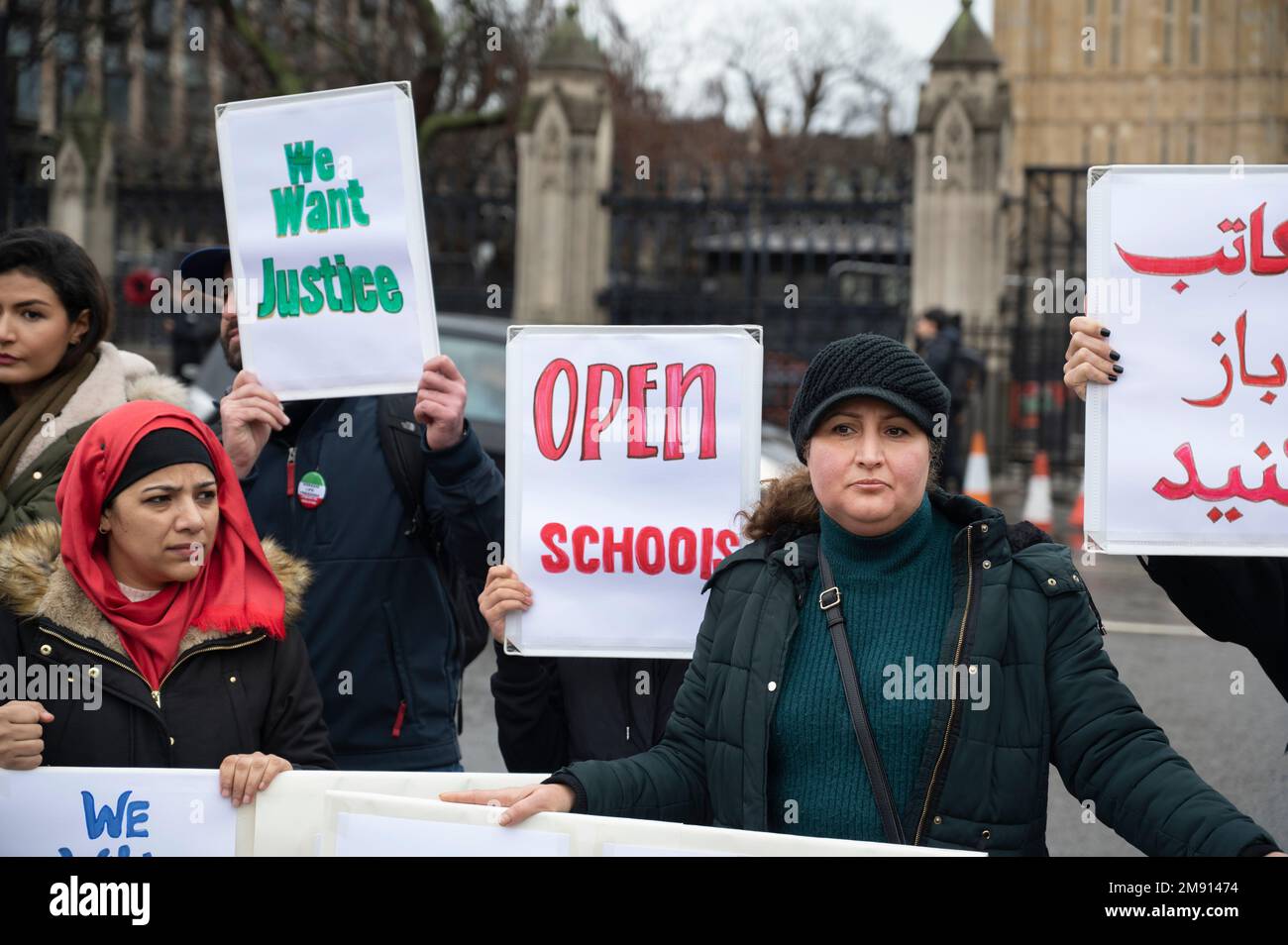 On January 14th 2023 A Group Of Afghan Women Demonstrate In Parliament ...