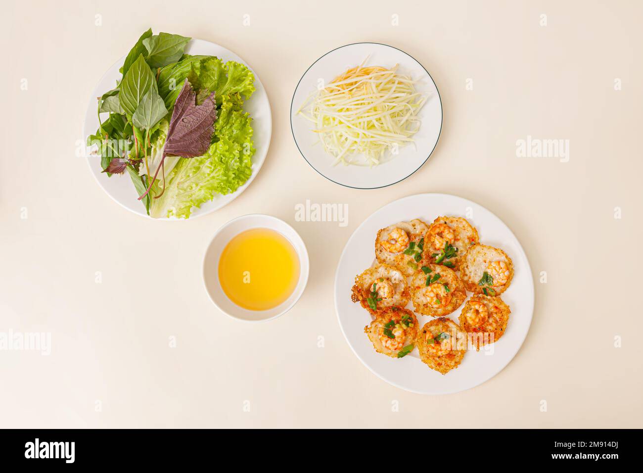 Banh khot Vung Tau, Vietnamese mini savory pancakes with with rice