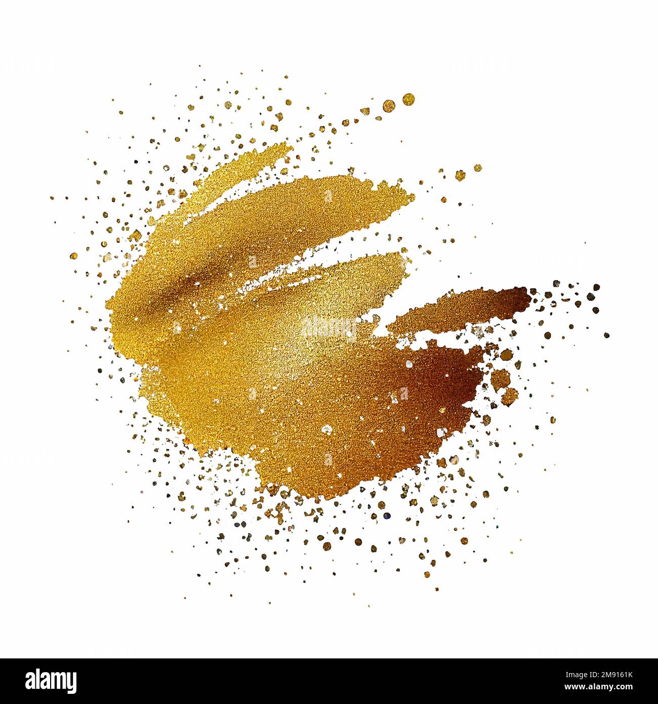 Golden Glitter Paint Splash Isolated Stock Vector Image & Art Alamy