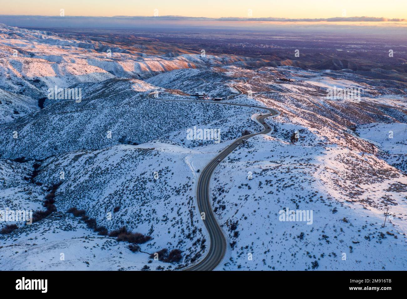 Bogus Basin Road in Boise Idaho Stock Photo