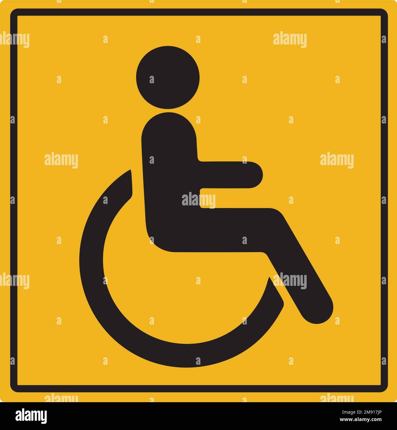 Sign place for disabled. Vector illustration in trendy flat style. EPS 10. Stock Vector