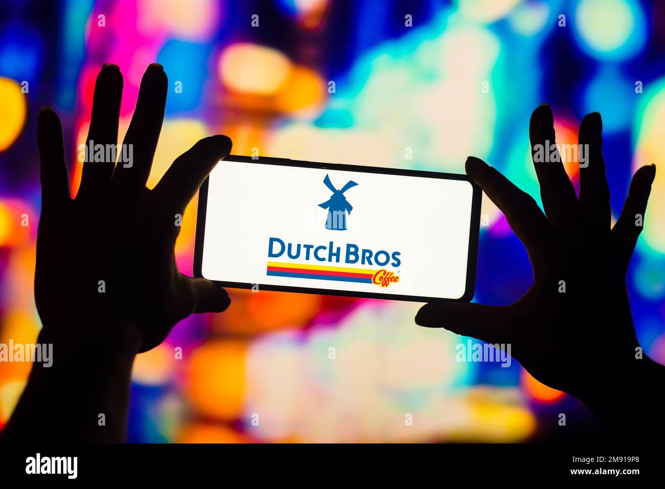 Brazil. 16th Jan, 2023. In this photo illustration, the Dutch Bros. Coffee logo is displayed on a smartphone screen. Credit: SOPA Images Limited/Alamy Live News Stock Photo