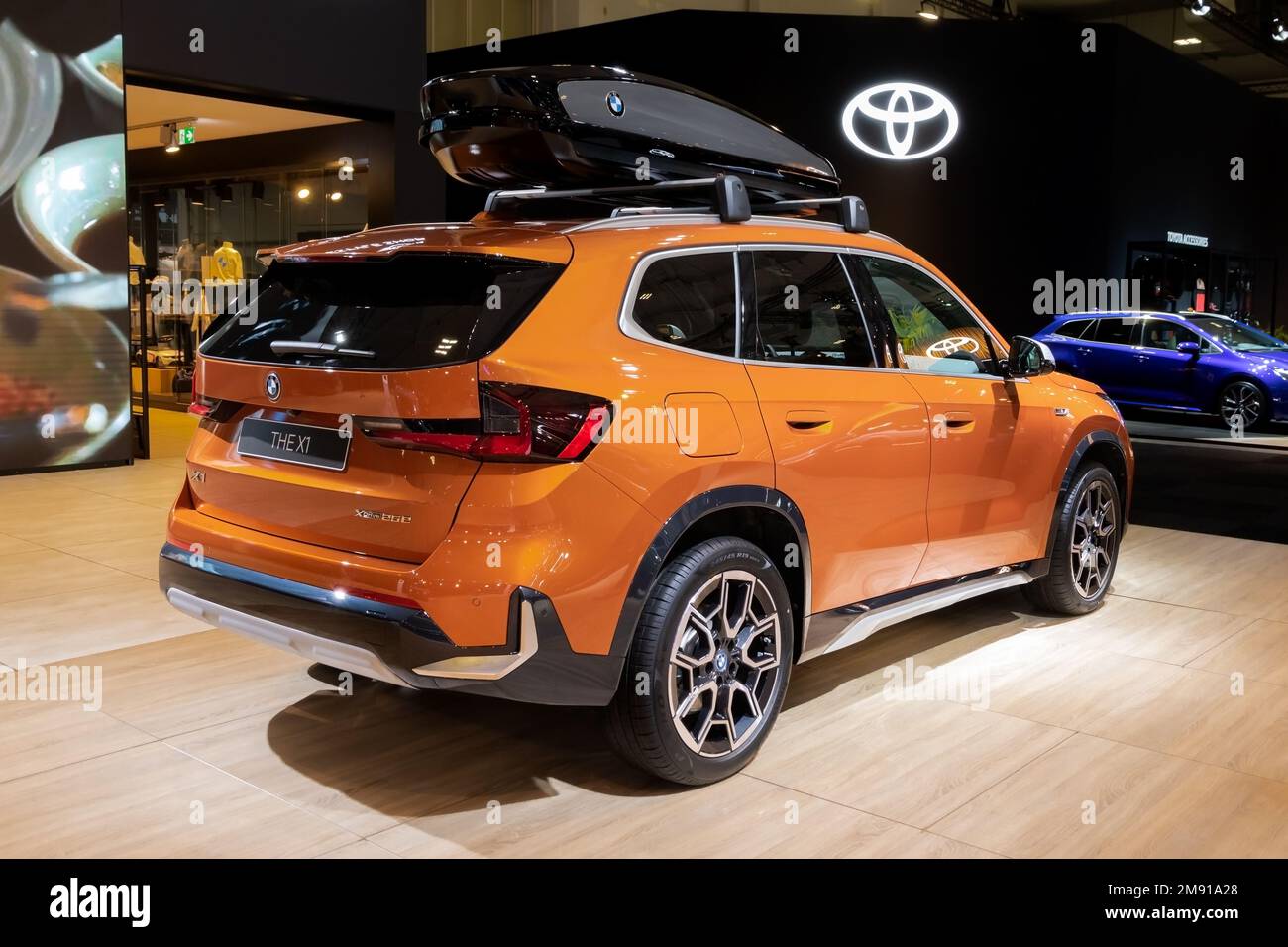 New BMW X1 (U11) xDrive 25E compact SUV car at the Brussels Autosalon  European Motor Show. Brussels, Belgium - January 13, 2023 Stock Photo -  Alamy