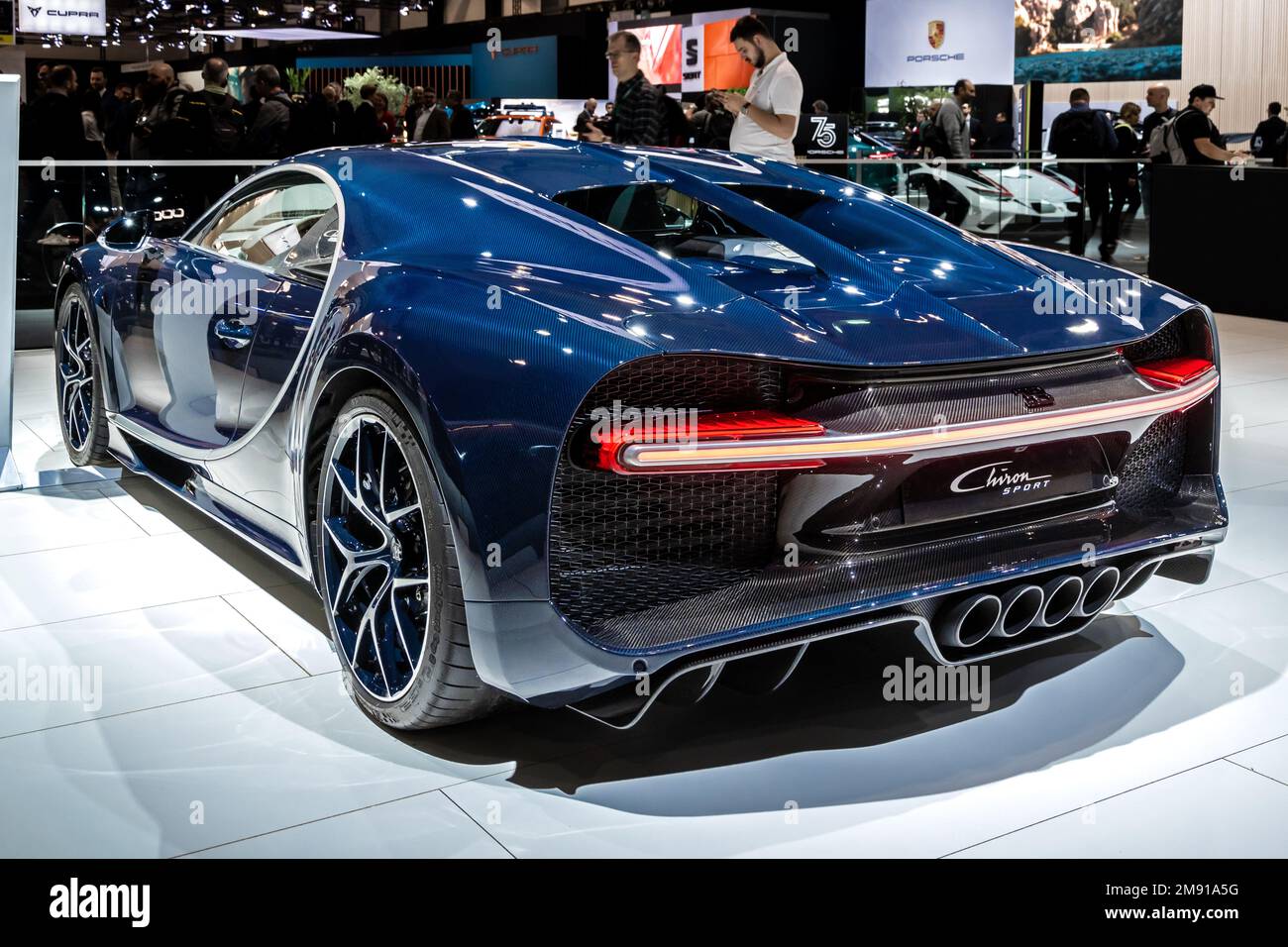 Bugatti Chiron Sport sports car at the Brussels Autosalon European