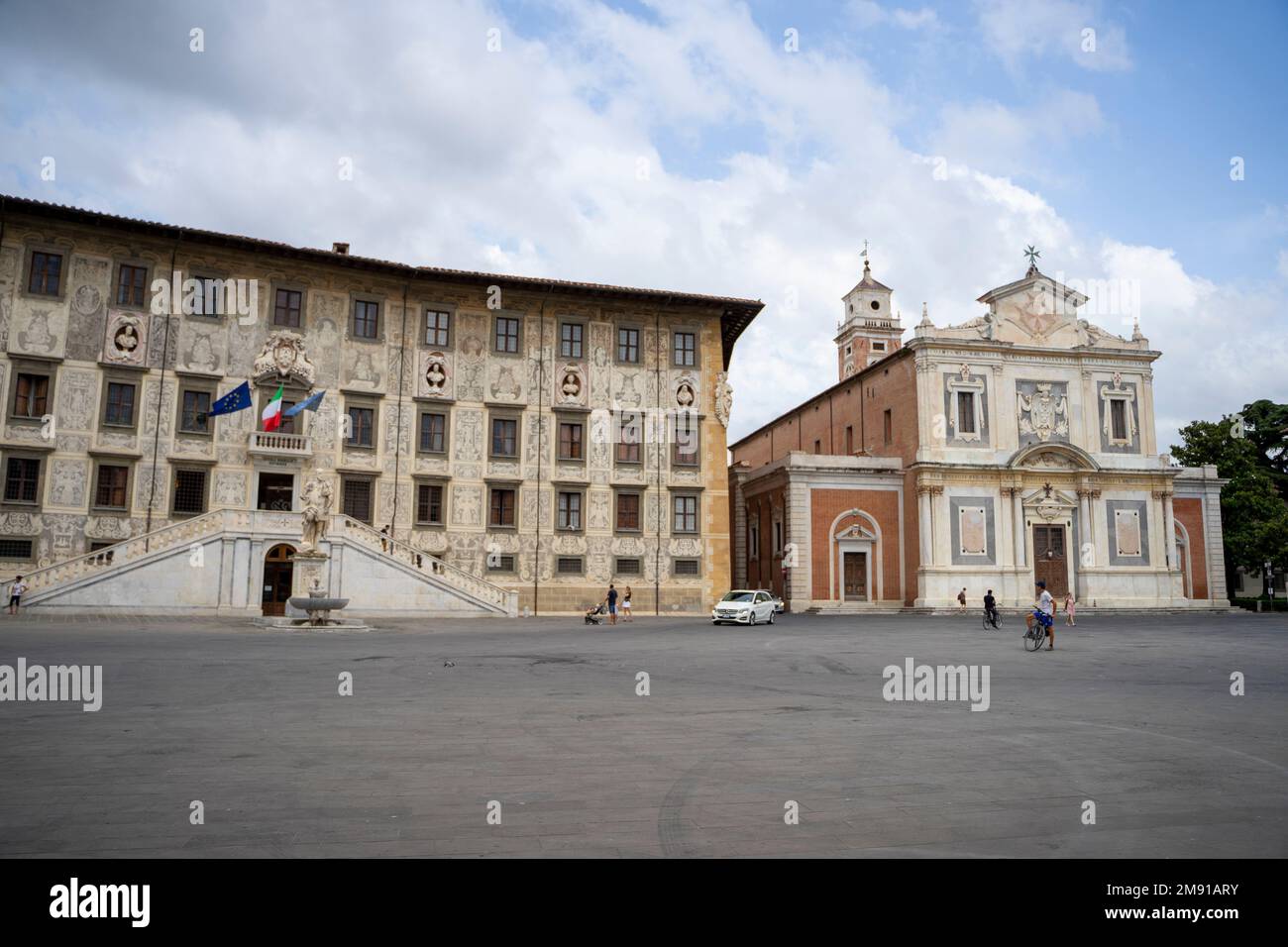 Public square in Pisa, Italy Stock Photo