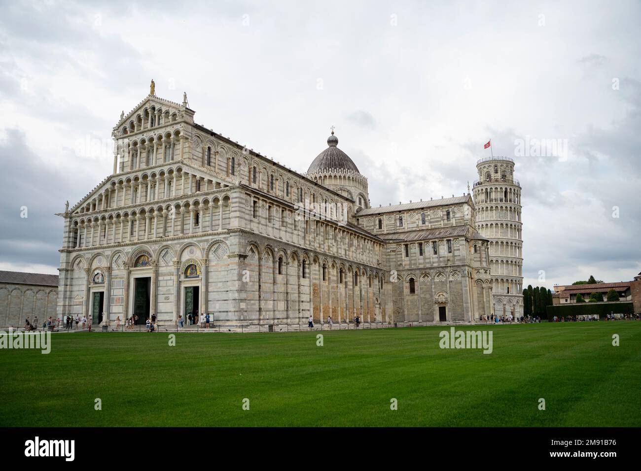 Cathedral and Tower of Pisa, Italy Stock Photo