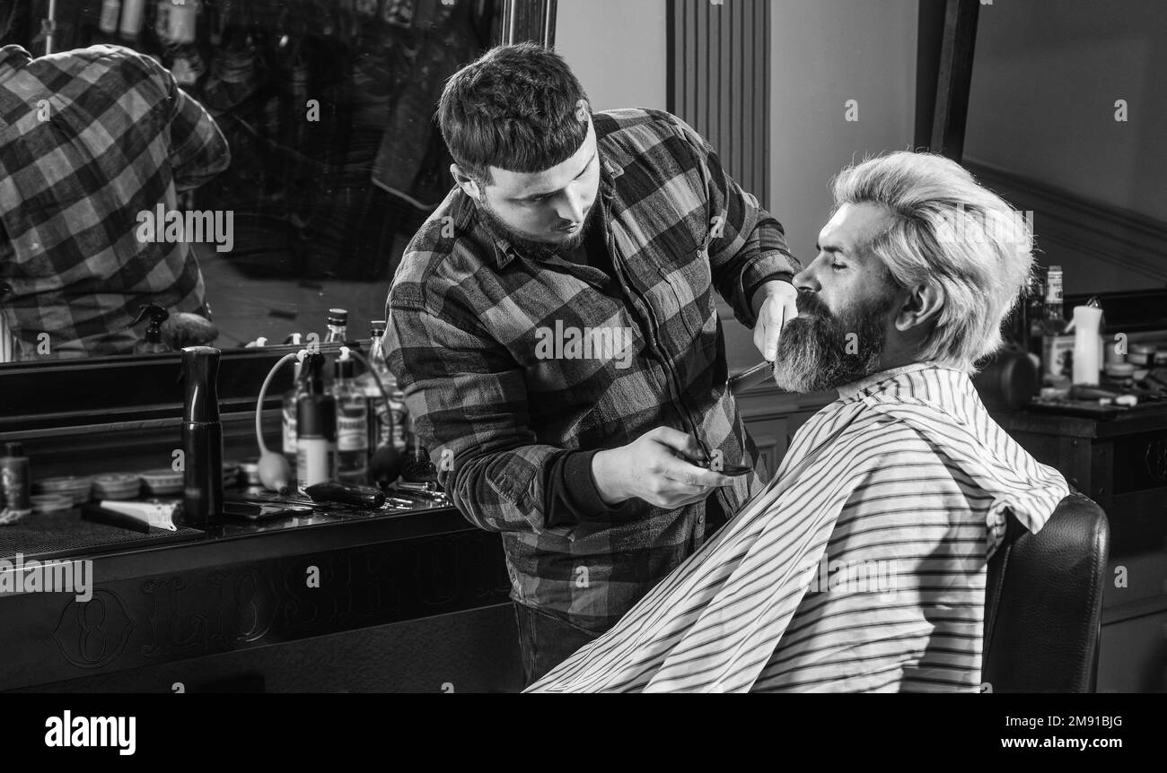 Grow beard and mustache. Messy hair can prevent barber from cutting