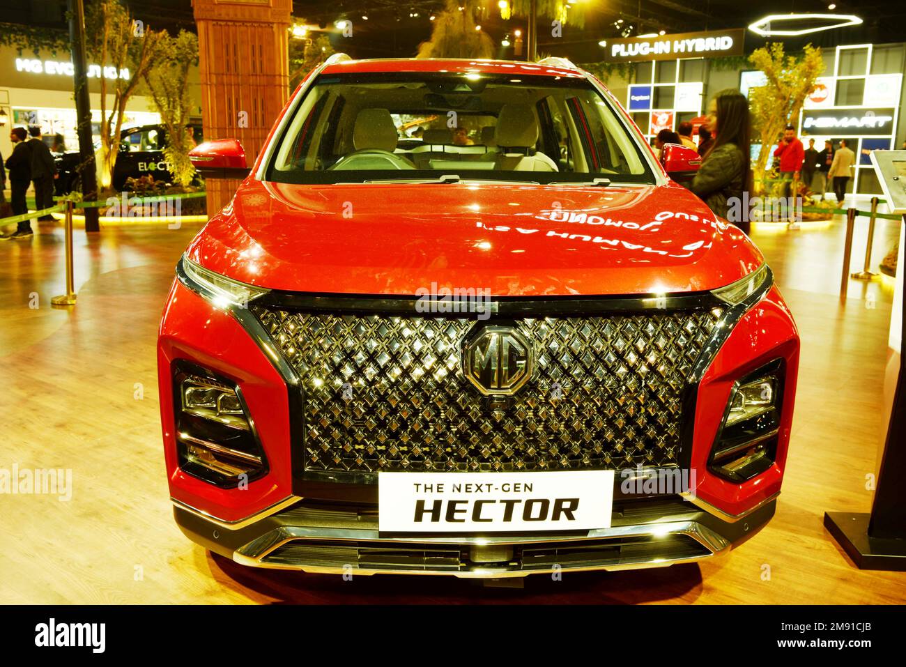 GREATER NOIDA, INDIA JANUARY 13, 2023 MG Hector car is on display at Auto Expo 2023 car show
