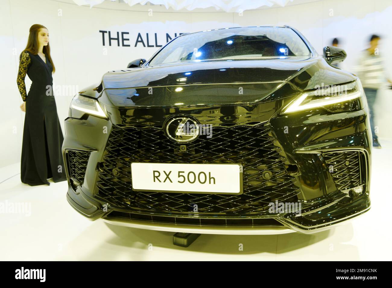 GREATER NOIDA, INDIA JANUARY 13, 2023 Lexus RX 500h car is on display at Auto Expo 2023 car