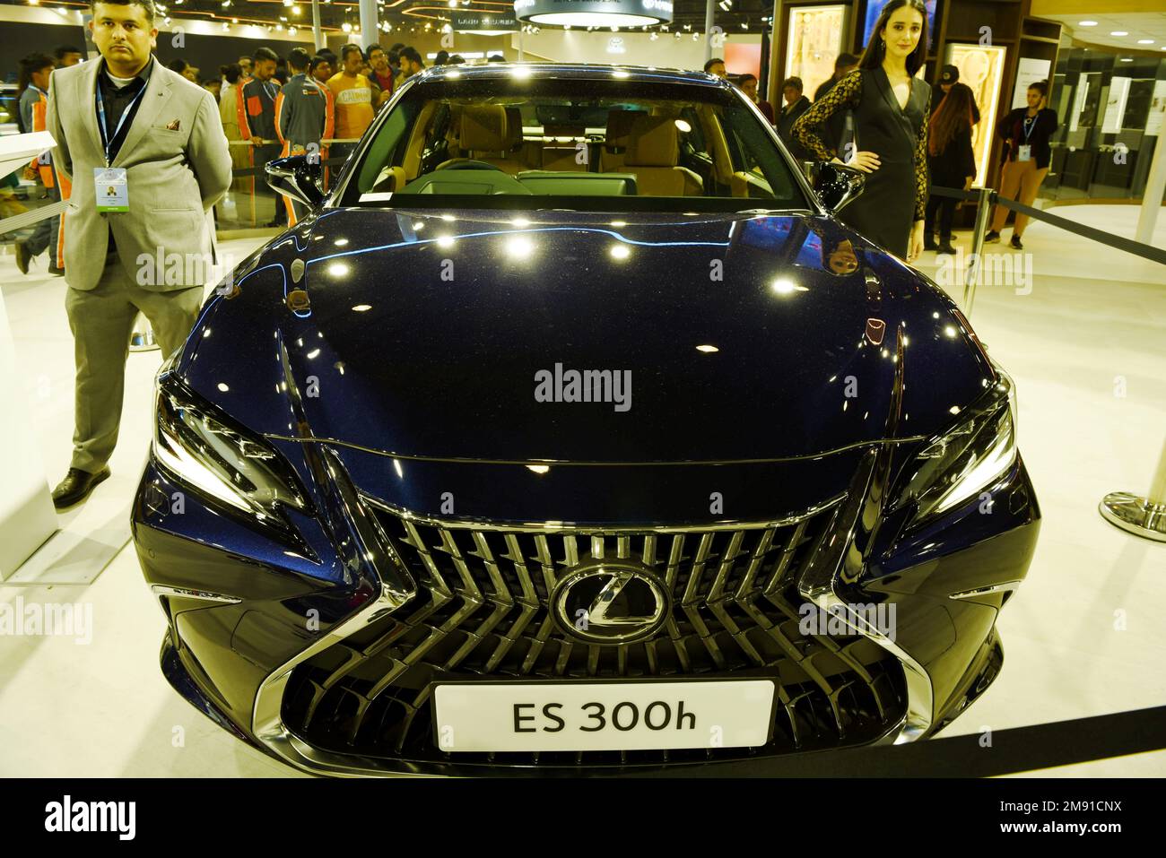 GREATER NOIDA, INDIA JANUARY 13, 2023 Lexus ES 300h car is on display at Auto Expo 2023 car
