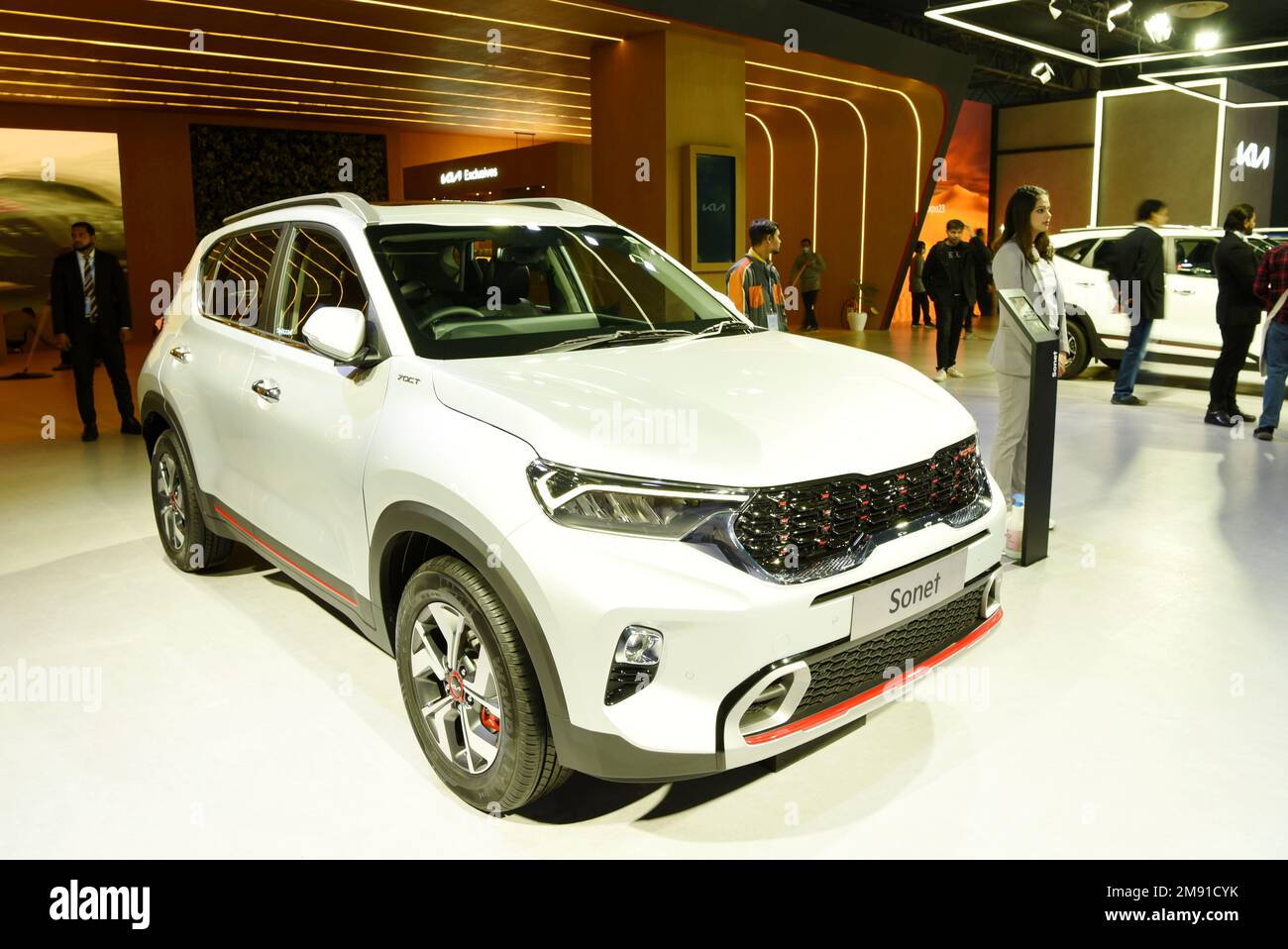 GREATER NOIDA, INDIA JANUARY 13, 2023 Kia Motors car is on display at Auto Expo 2023
