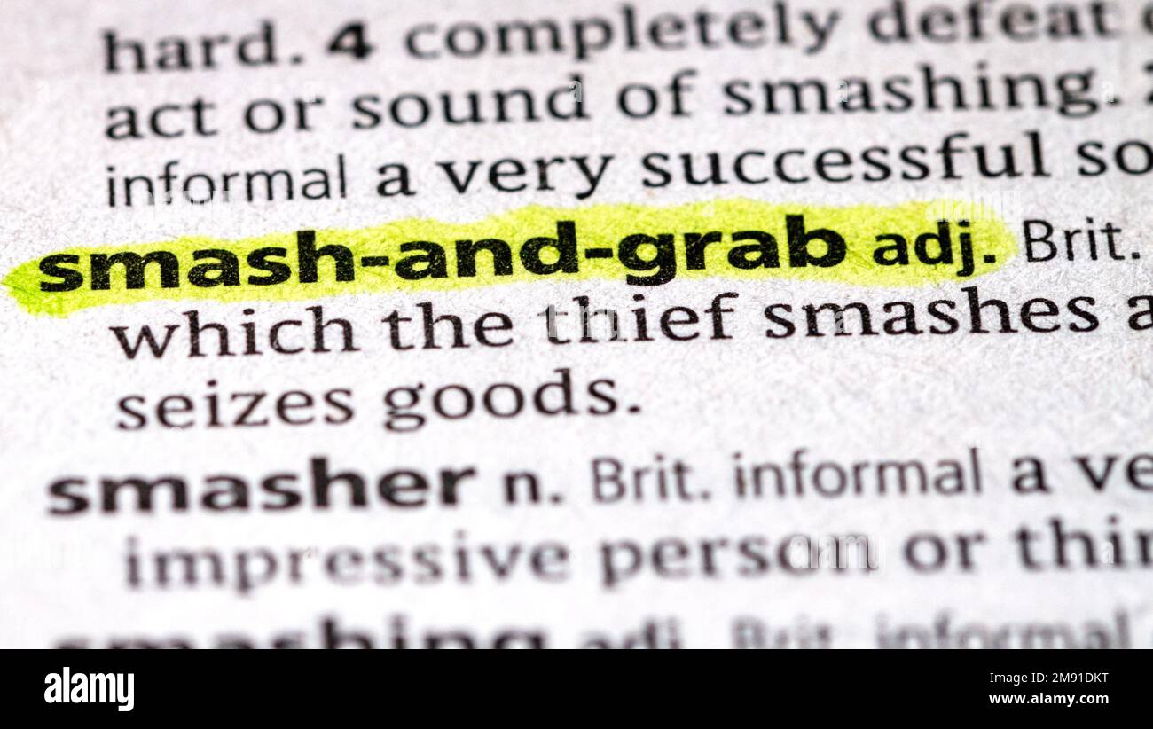 smash and grab Stock Photo