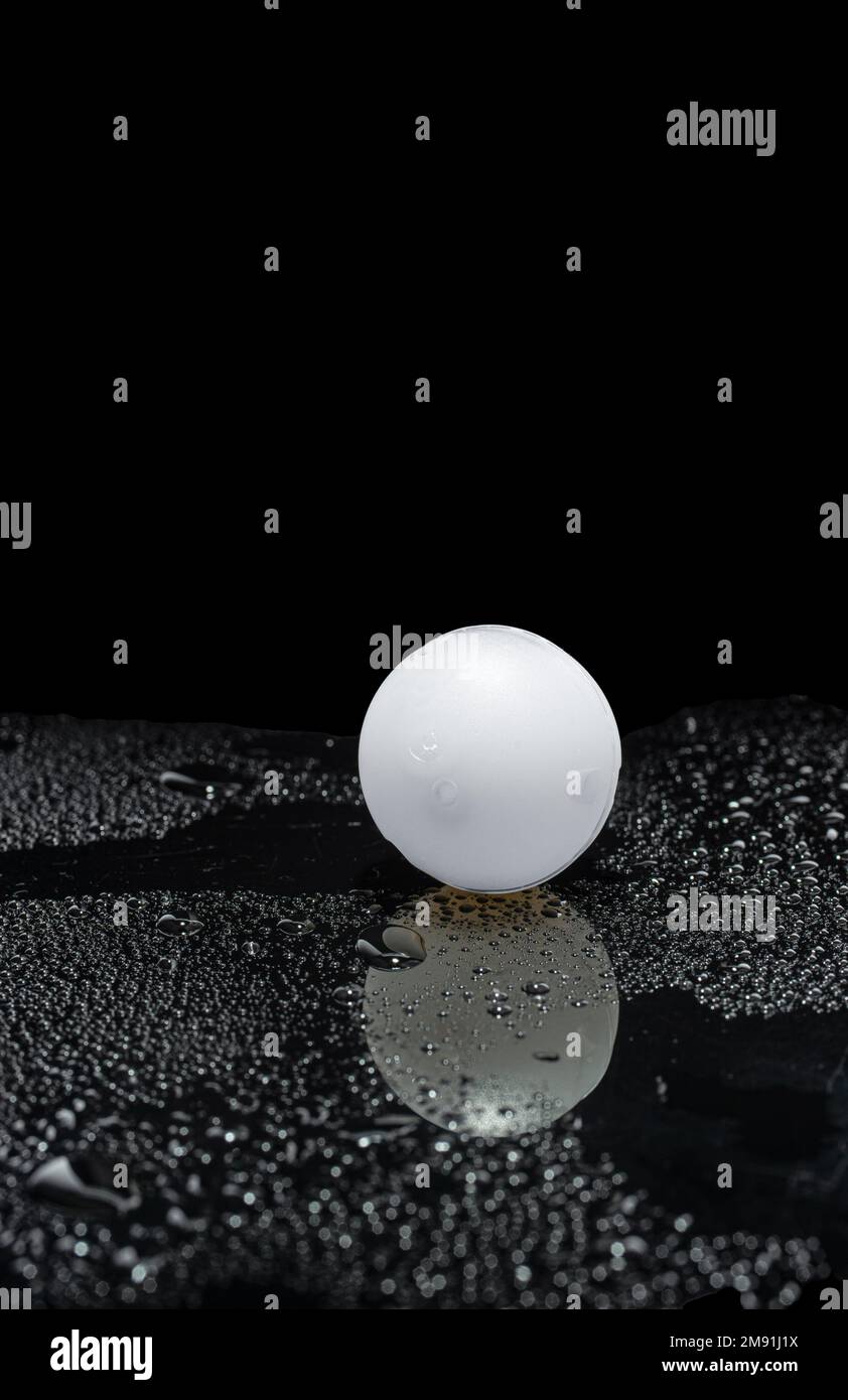 white balloon on a dark background Stock Photo