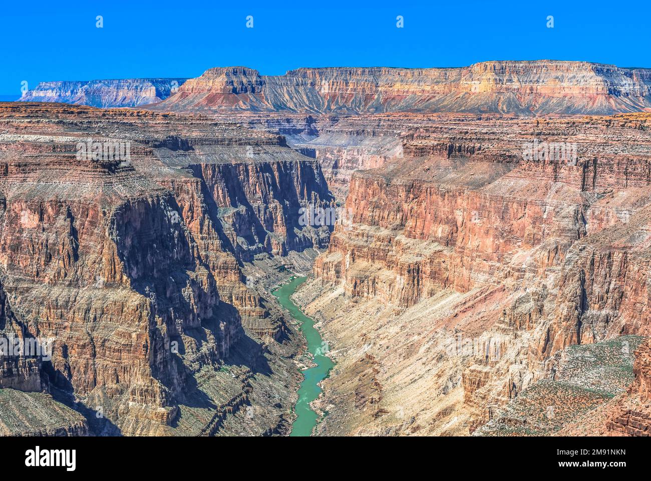 colorado river in the fishtail rapids area of grand canyon national park, arizona Stock Photo