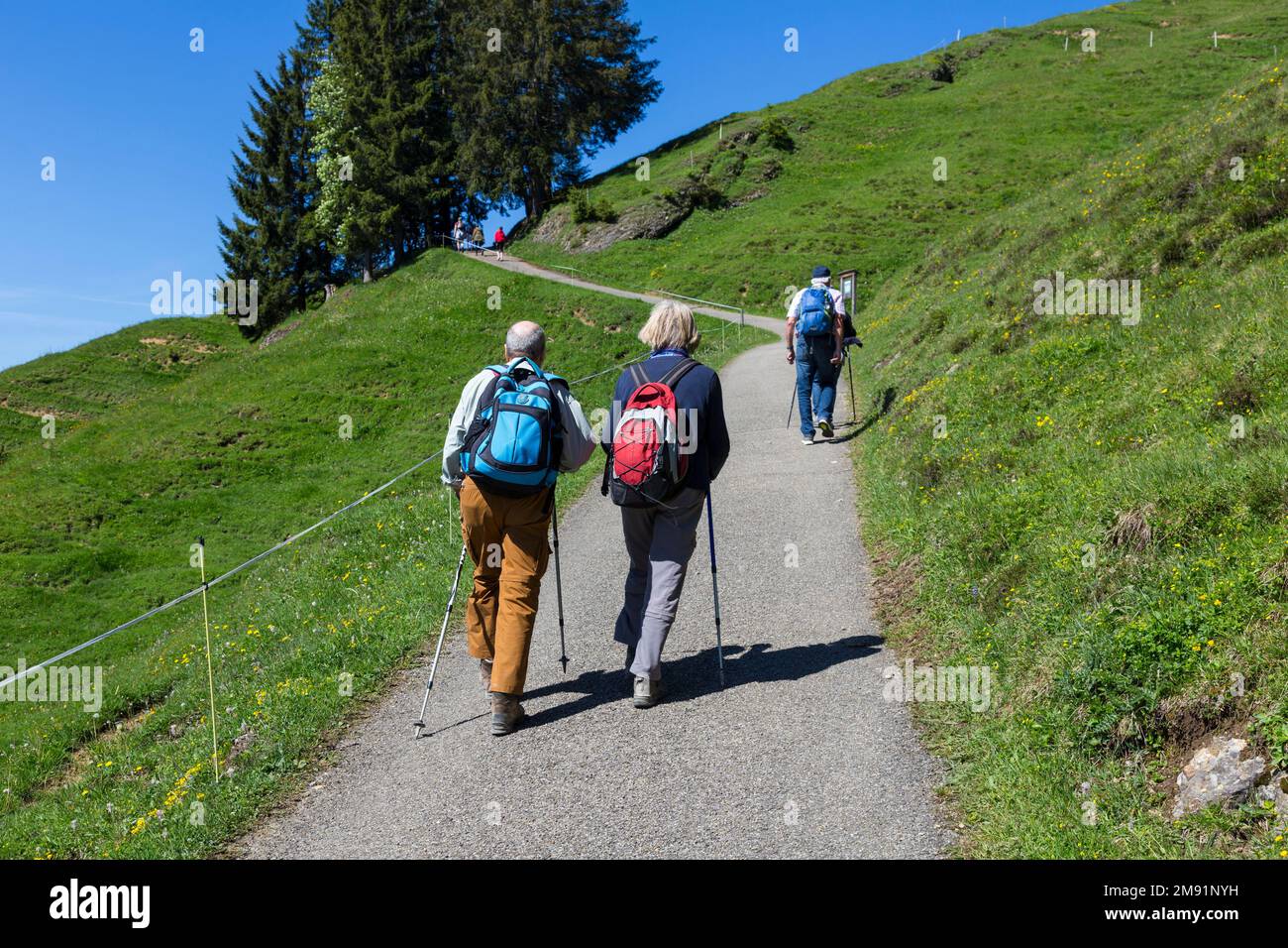 Steep mountain walk Stock Photo