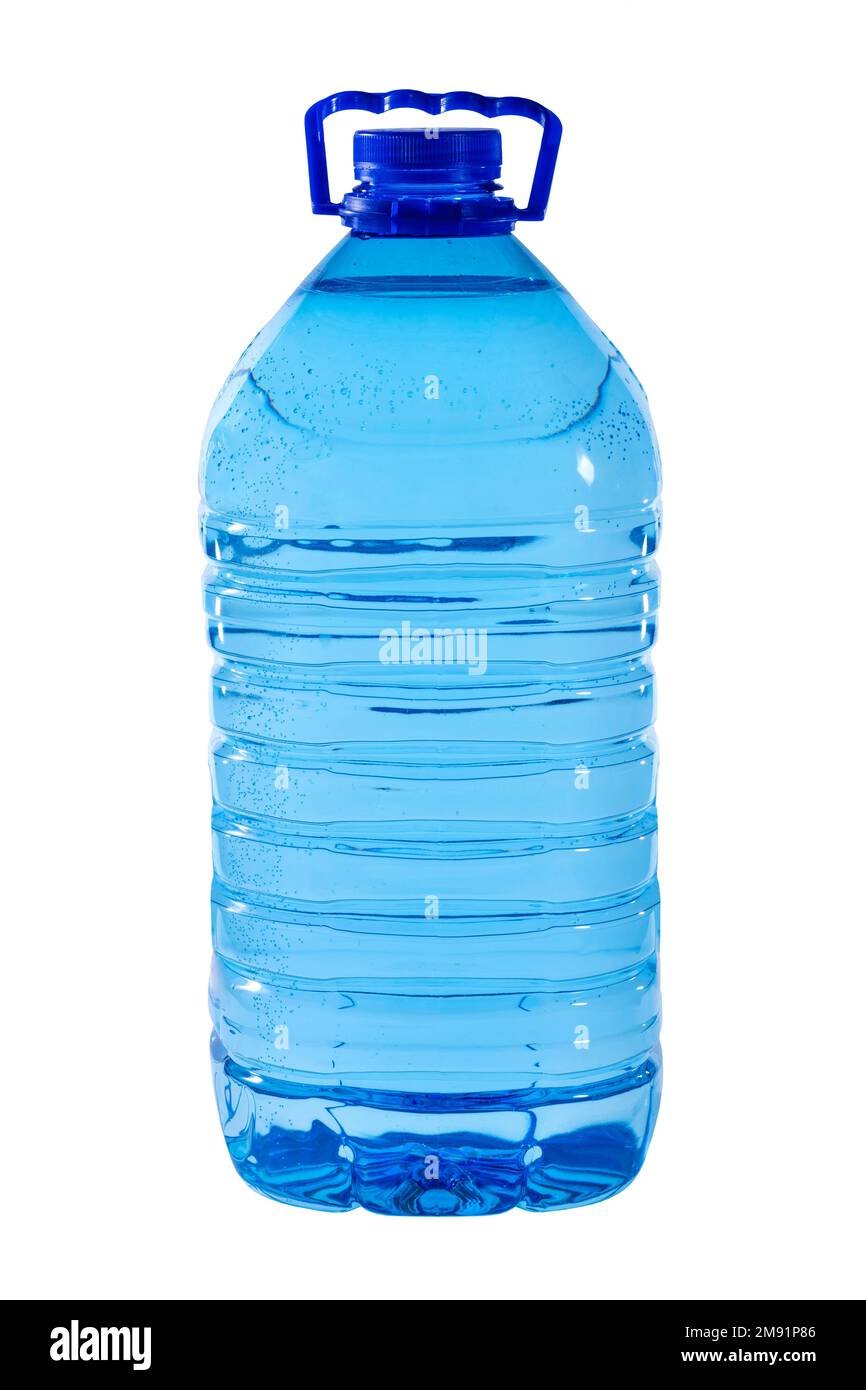 The big 5-liter bottle of water is isolated on a white background Stock Photo