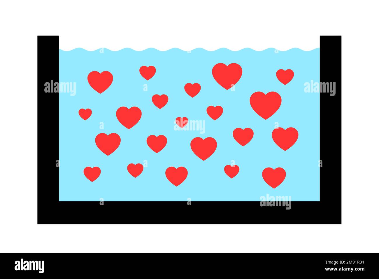 Dating pool - space of potential matching partners for sexual, intimate, romantic and love relationship and partnership. Vector illustration isolated Stock Photo