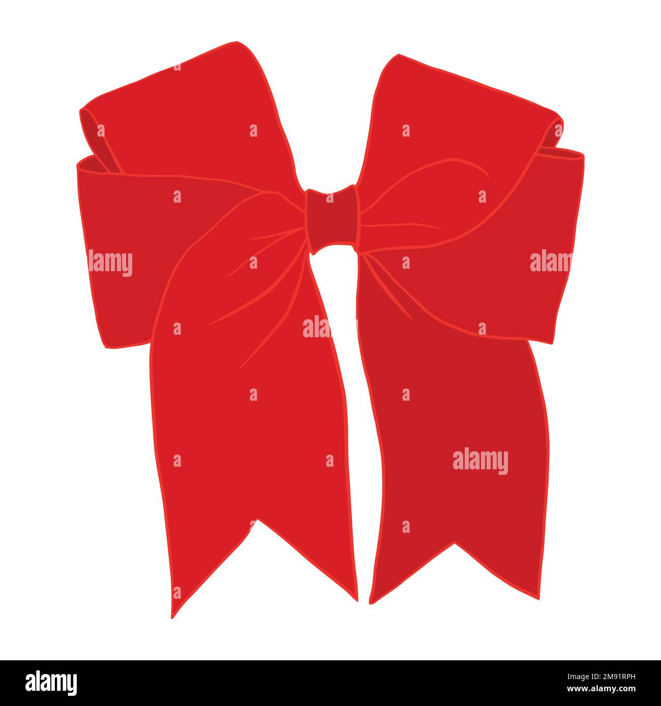 Shiny red satin ribbon on white background Stock Vector Image & Art - Alamy