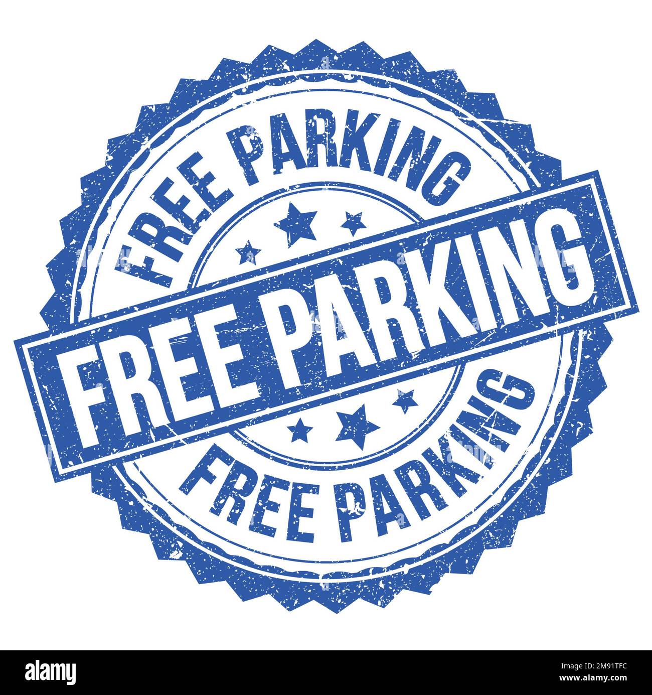 FREE PARKING text written on blue round stamp sign Stock Photo Alamy