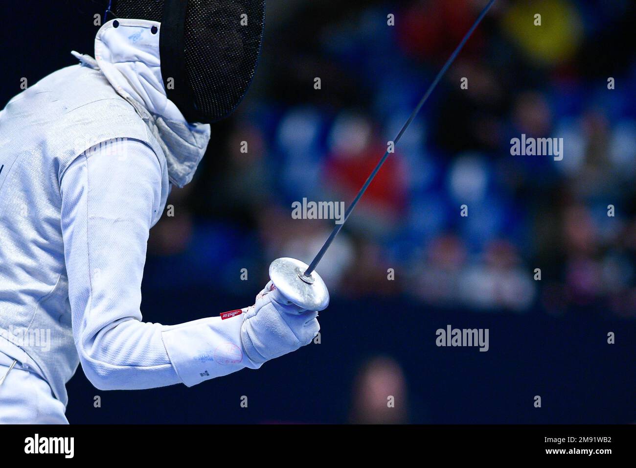 Close-up illustration during the Mazars Challenge International of Fencing (foil) at Stade Pierre de Coubertin on January 14, 2023 in Paris, France. Stock Photo