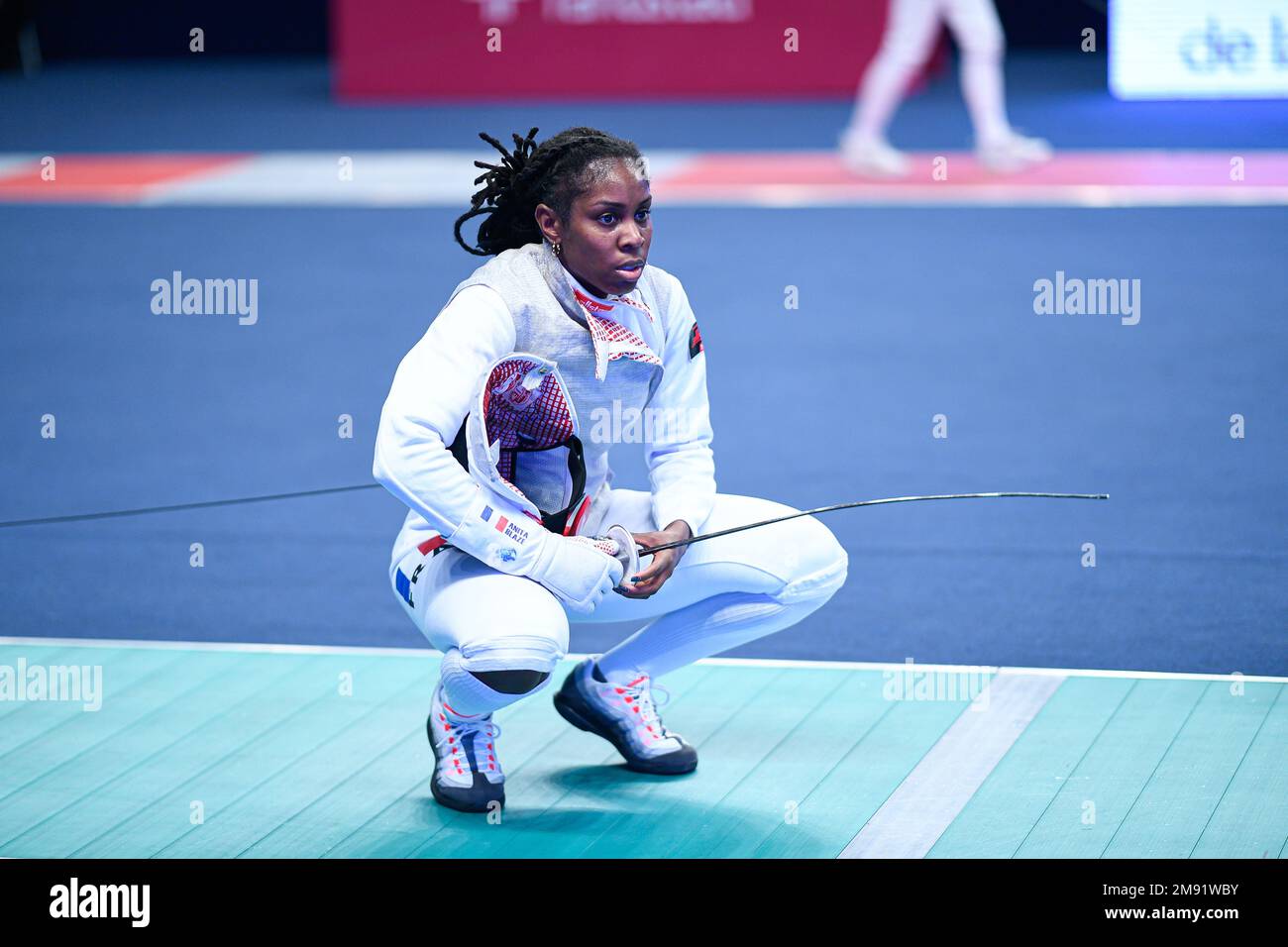 BLAZE Anita (FRA) during the Mazars Challenge International of Fencing (foil) at Stade Pierre de Coubertin on January 14, 2023 in Paris, France. Stock Photo