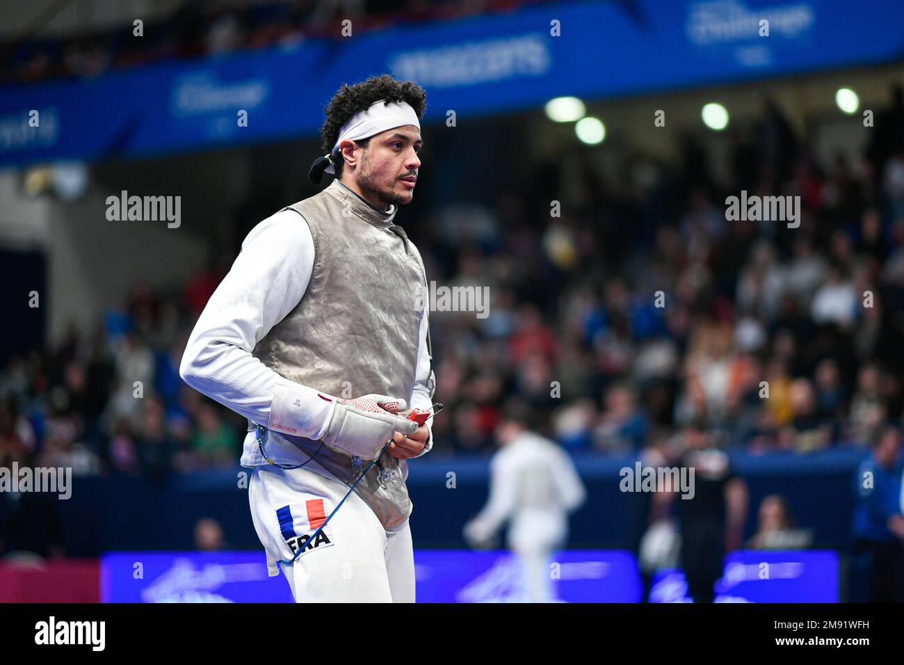 LOISEL Pierre (FRA) during the Mazars Challenge International of Fencing (foil) at Stade Pierre de Coubertin on January 14, 2023 in Paris, France. Stock Photo