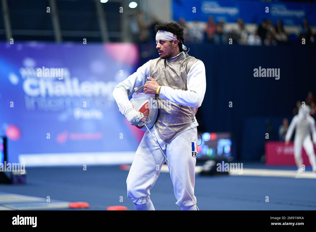 LOISEL Pierre (FRA) during the Mazars Challenge International of Fencing (foil) at Stade Pierre de Coubertin on January 14, 2023 in Paris, France. Stock Photo