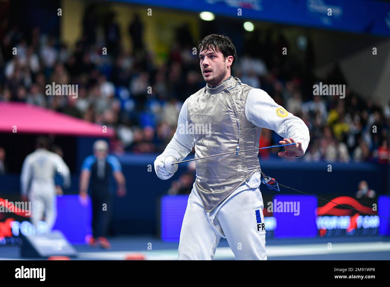 PAUTY Maxime (FRA) during the Mazars Challenge International of Fencing (foil) at Stade Pierre de Coubertin on January 14, 2023 in Paris, France. Stock Photo