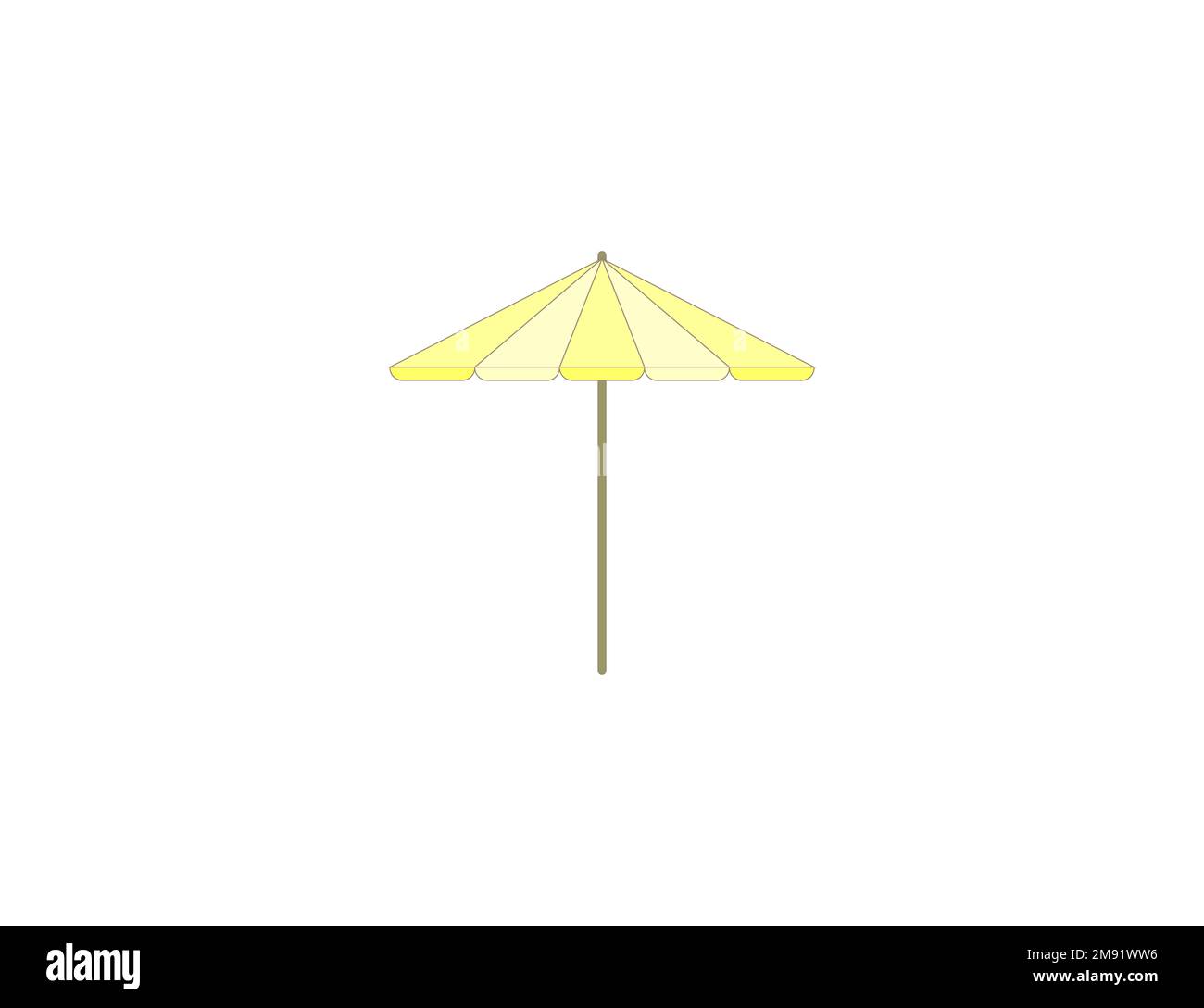 Beach umbrella, protection icon. Vector illustration. Stock Vector