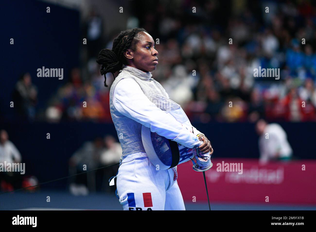 BLAZE Anita (FRA) during the Mazars Challenge International of Fencing (foil) at Stade Pierre de Coubertin on January 14, 2023 in Paris, France. Stock Photo