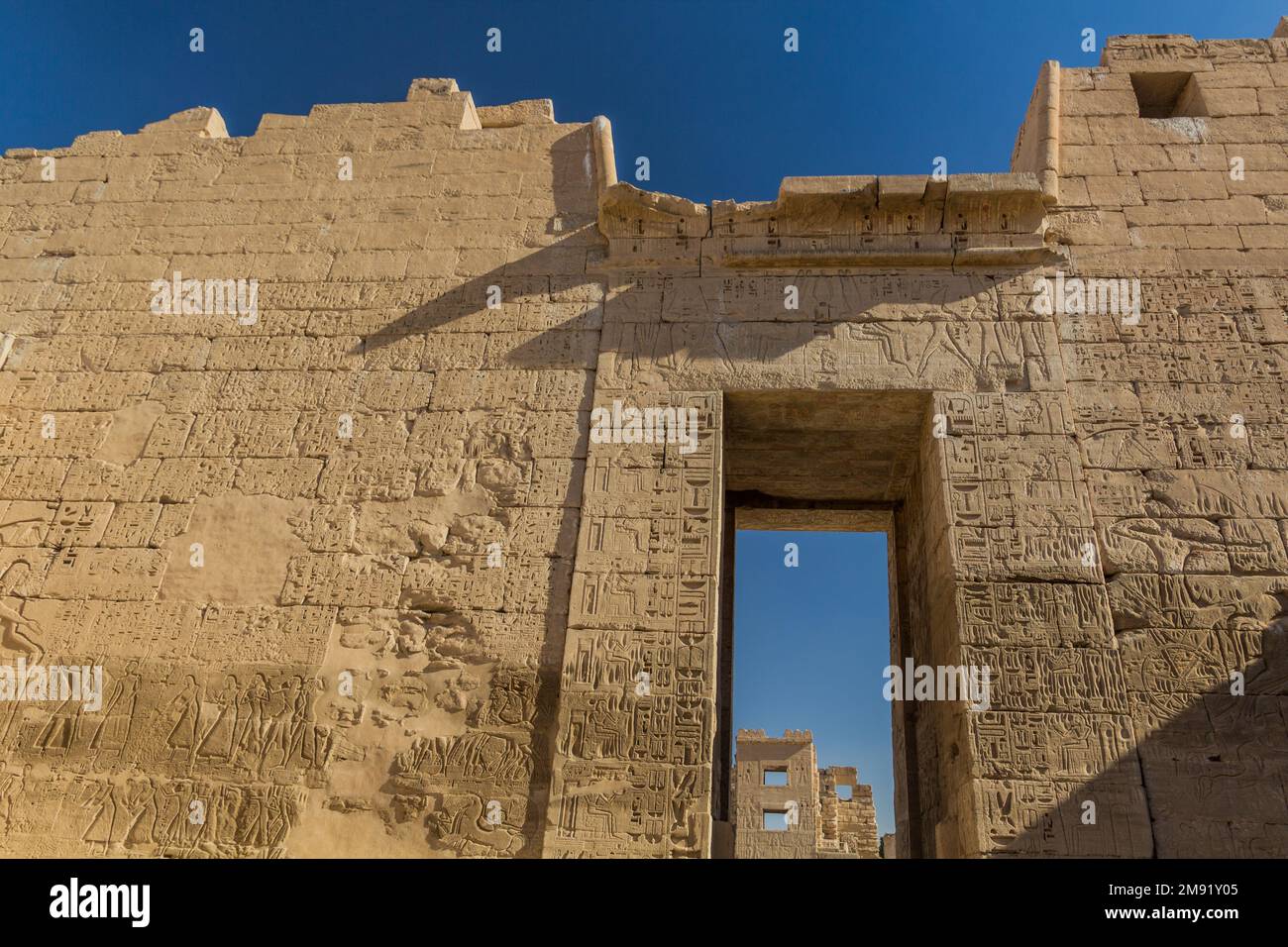 Pylon of Medinet Habu (Mortuary temple of Ramesses III) at the Theban ...