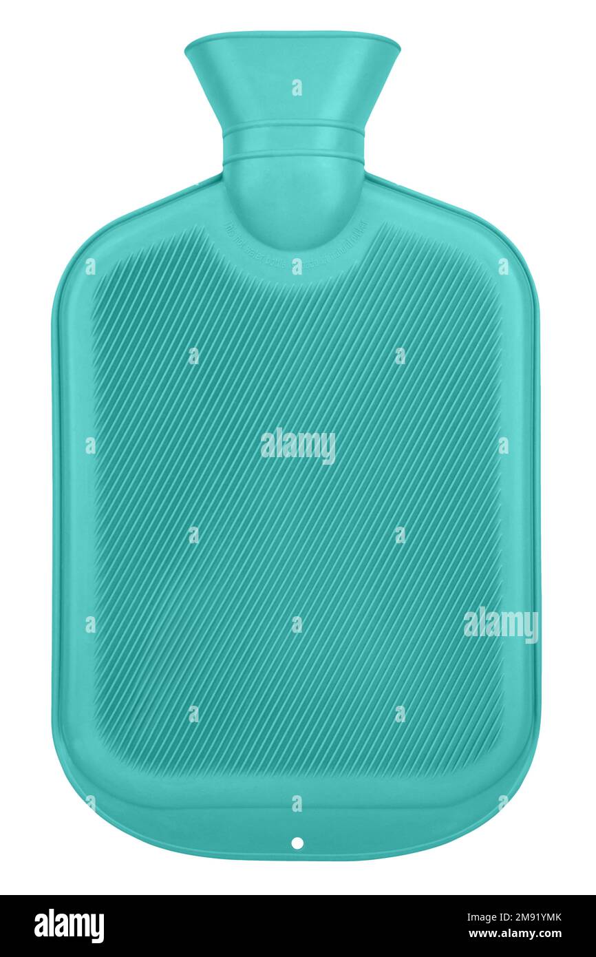 Hot water bottle made of natural rubber isolated on white background