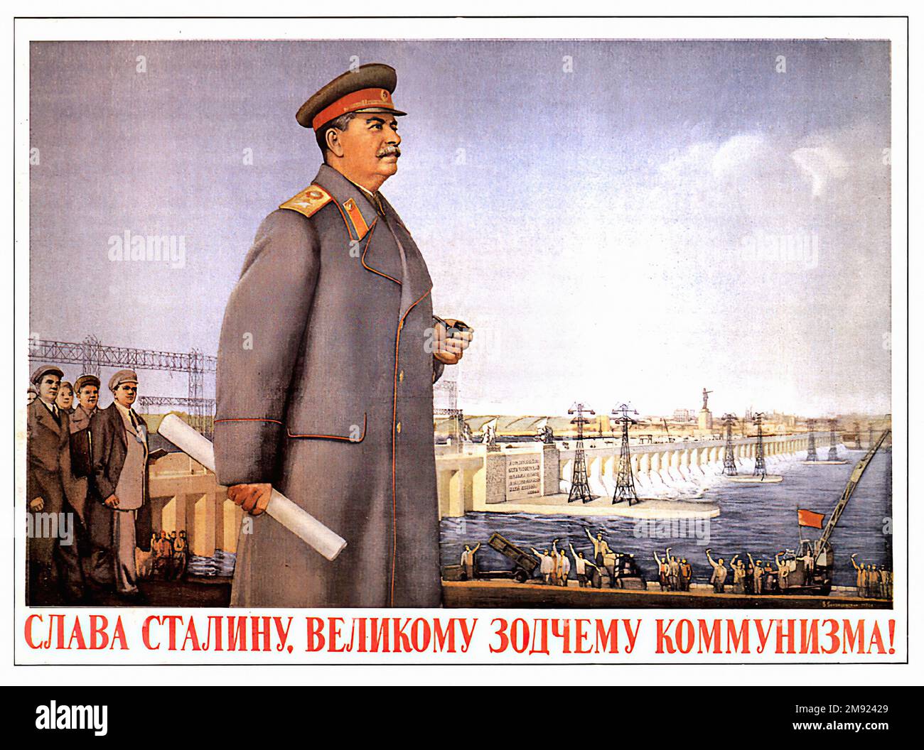 Stalin  - Vintage USSR soviet propaganda poster Stock Photo