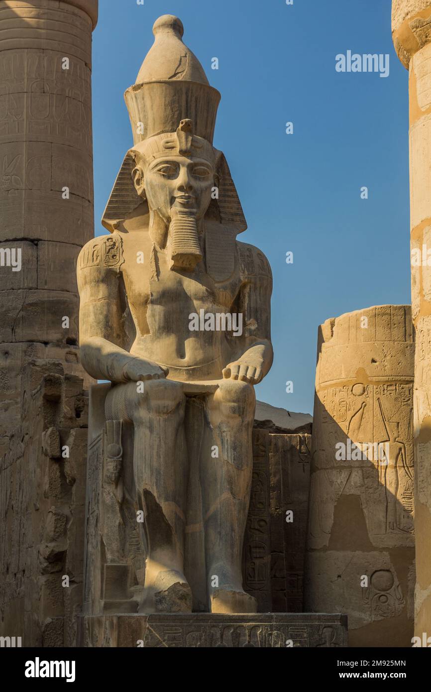 Ramesses II statue at the Luxor temple, Egypt Stock Photo
