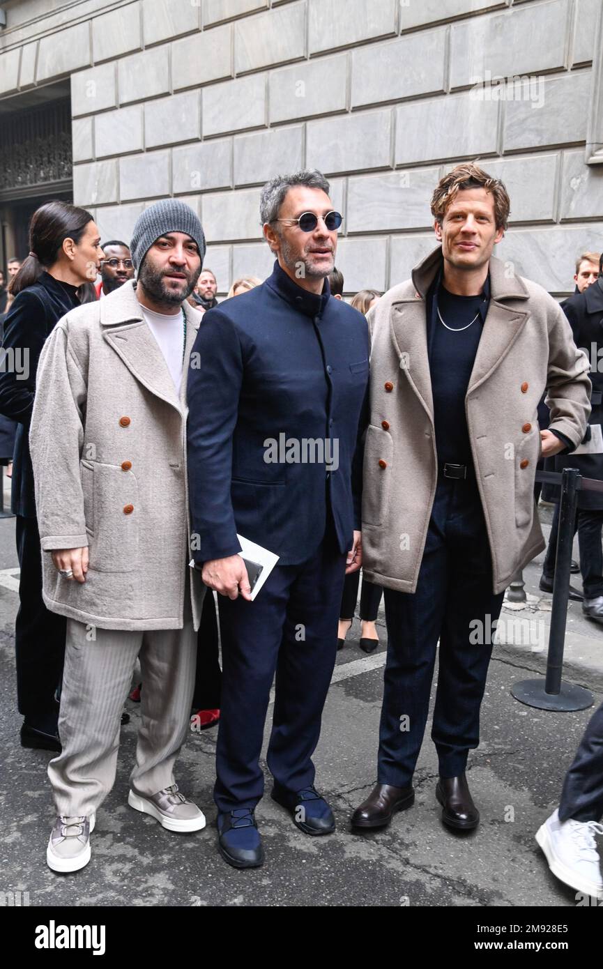 Milan, Italy. 16th Jan, 2023. Milan, Men Fashion Week, Fall Winter 2023