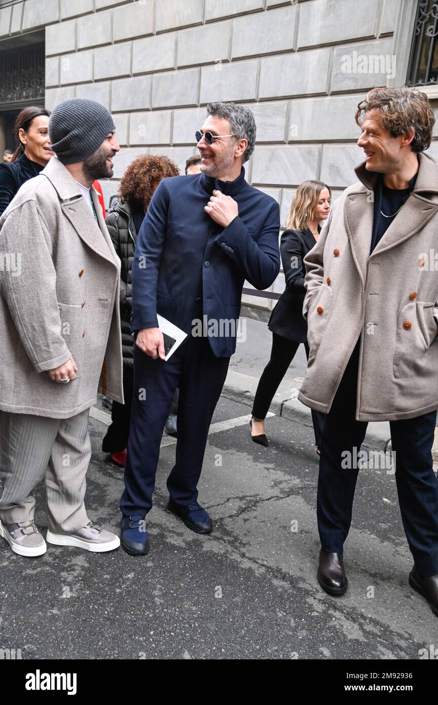Milan, Italy. 16th Jan, 2023. Milan, Men Fashion Week, Fall Winter 2023
