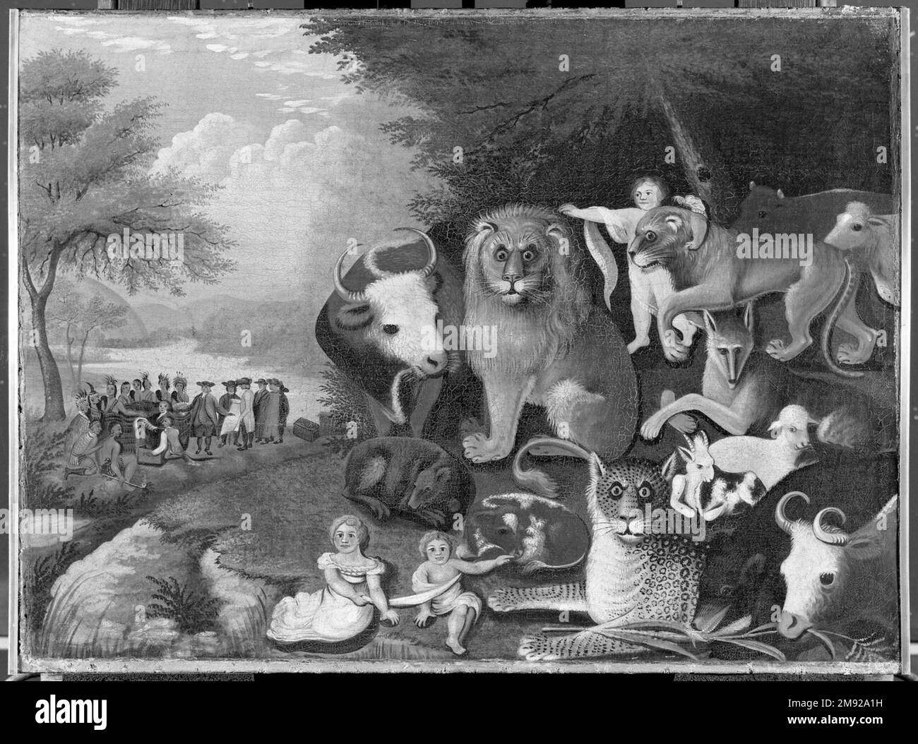 peaceable-kingdom-black-and-white-stock-photos-images-alamy