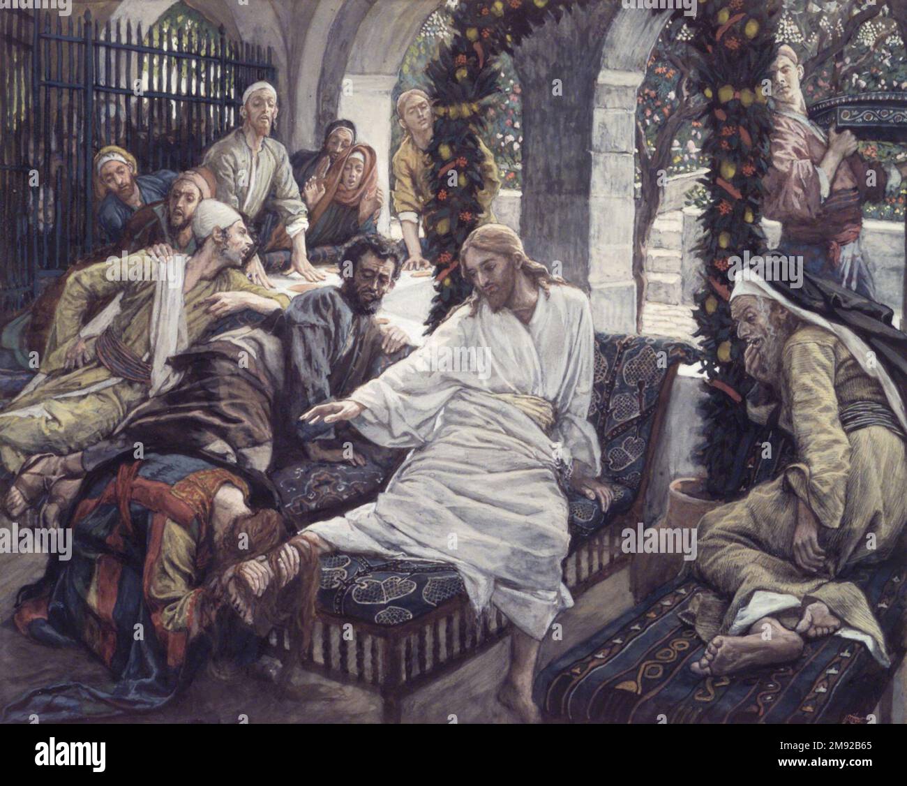 Disciples Indignant The Ointment of the Magdalene (Le parfum de Madeleine) James Tissot ...