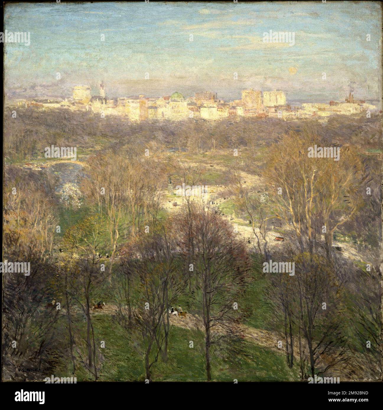 Early Spring Afternoon--Central Park Willard Leroy Metcalf (American ...