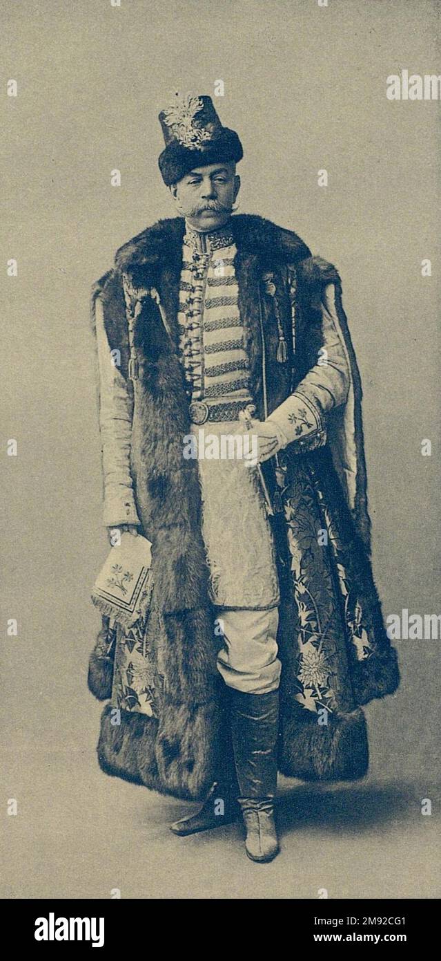 Adjutant General Alexander Petrovich Strukov dressed as a 17th century governor. ca.  between 1903 and 1904 Stock Photo