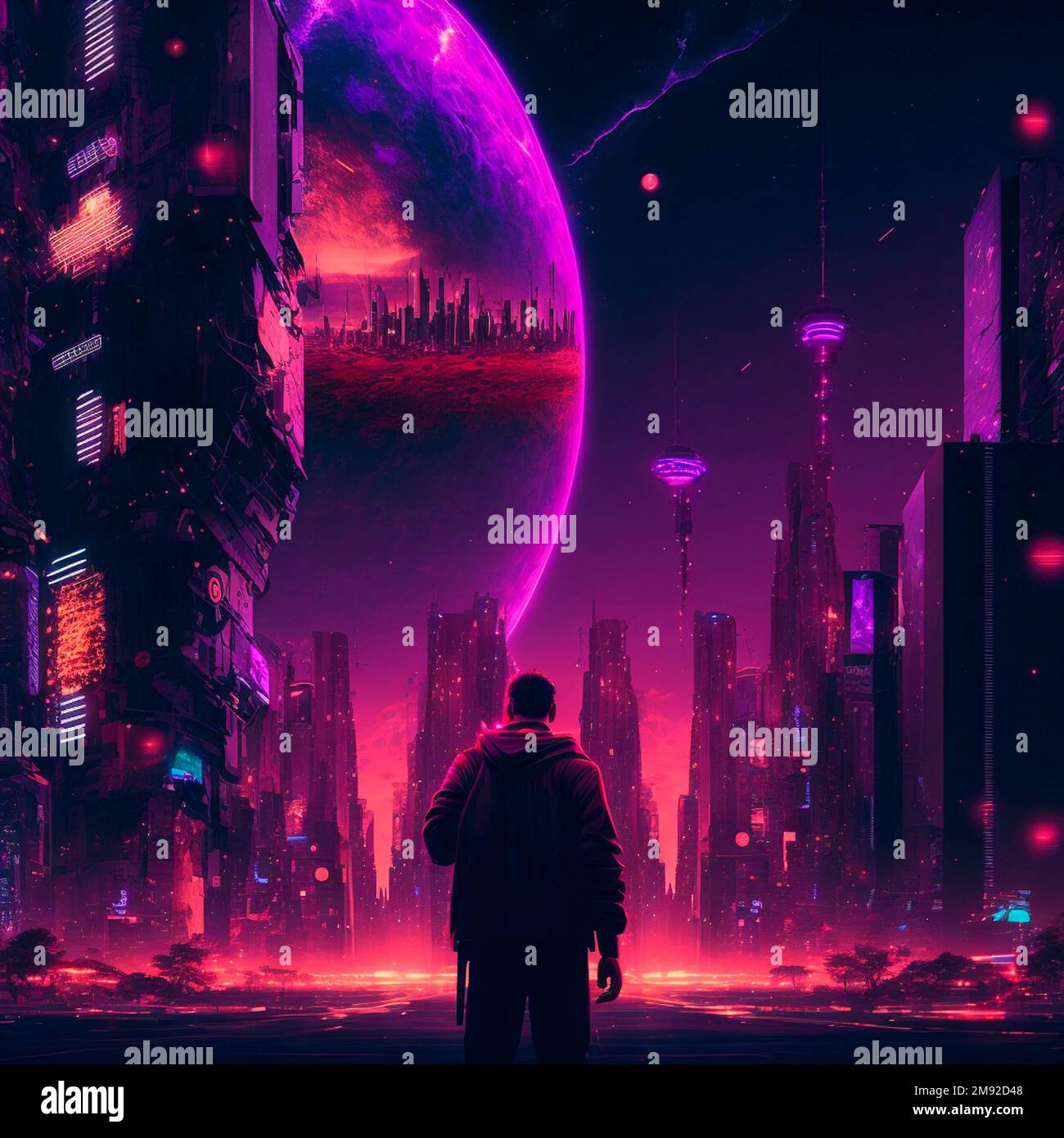 Cyberpunk city hi-res stock photography and images - Alamy