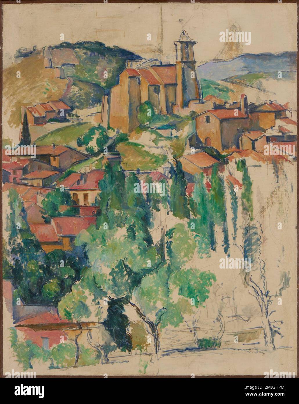 Paul Cezanne, The Village of Gardanne 1885-1886 Oil nd crayon on