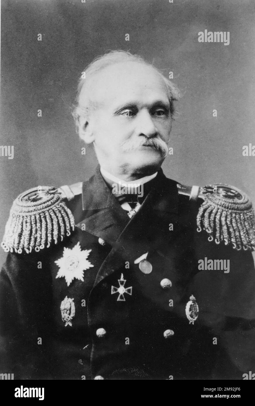 Aleksey Pavlovich Yepanchin (1823-1913) - Russian admiral, military teacher ca.  before 1913 Stock Photo