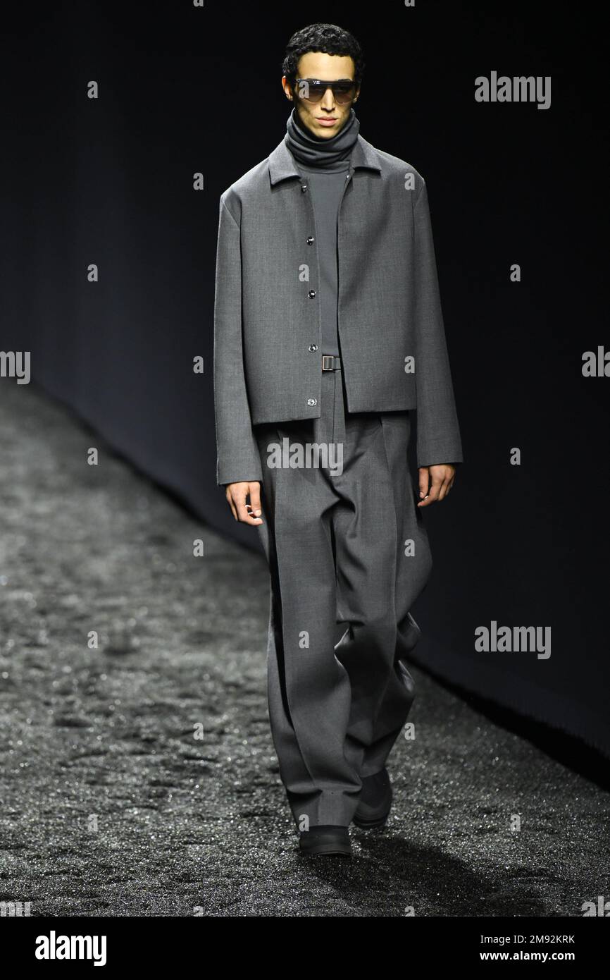 Milan, Italy. 16th Jan, 2023. Milan, Men Fashion Week, Fall Winter 2023