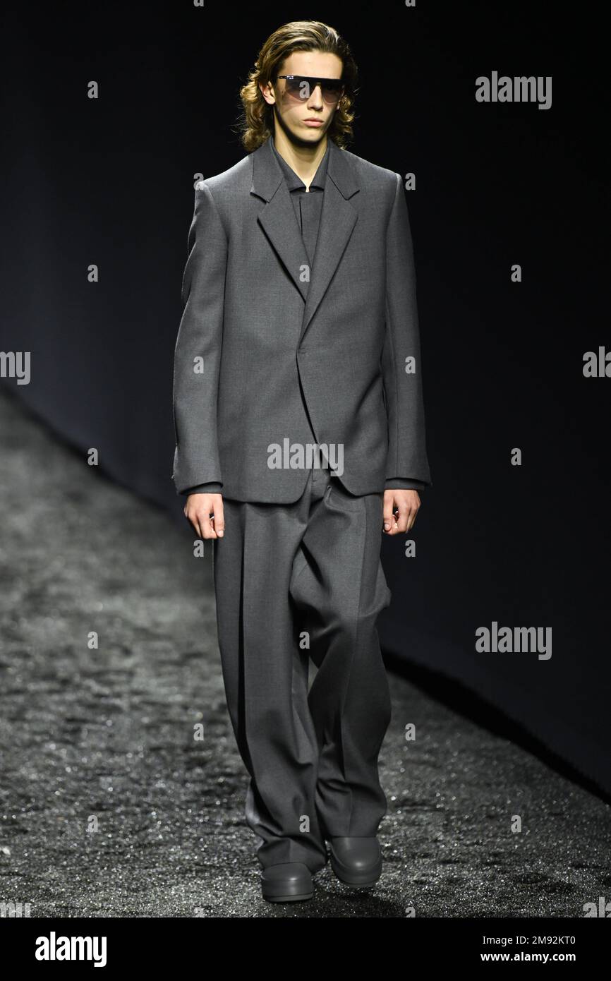 Milan, Italy. 16th Jan, 2023. Milan, Men Fashion Week, Fall Winter 2023
